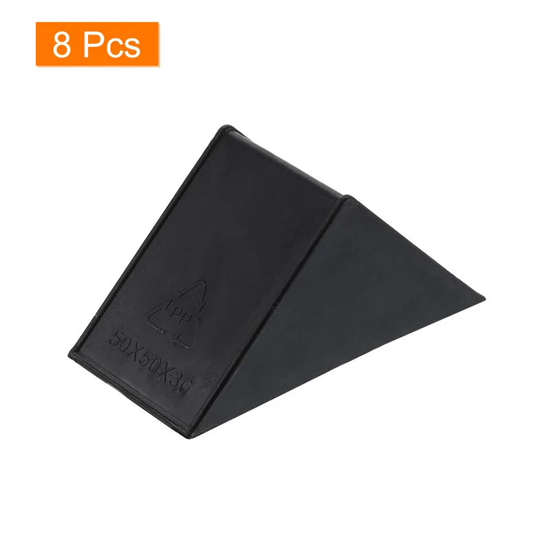 8Pcs Corner Protectors 30x67mm Plastic Right Angle Corner Guards Cushion, Black