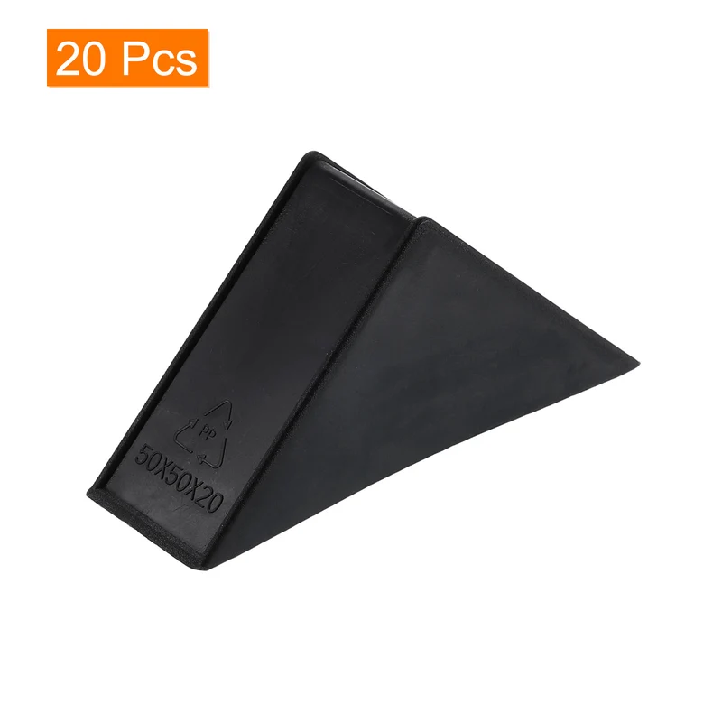 20Pcs Corner Protector 20x70mm Plastic Right Angle Corner Guards Cushion Black