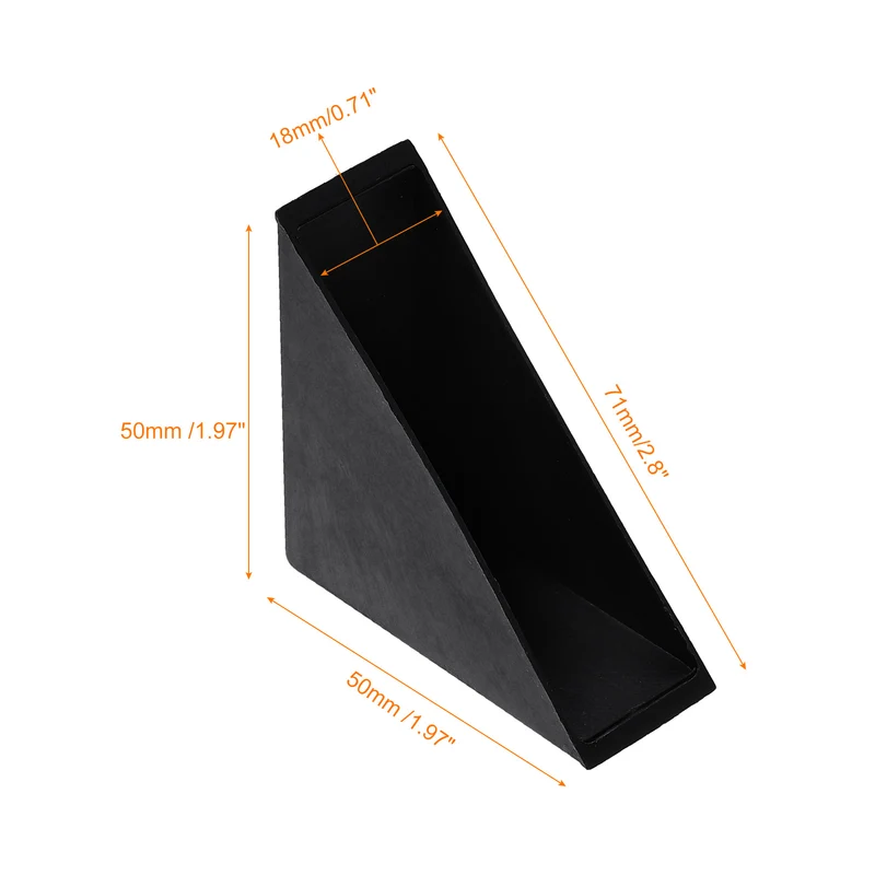 20Pcs Corner Protectors 18x71mm Plastic Right Angle Corner Guards Cushion, Black