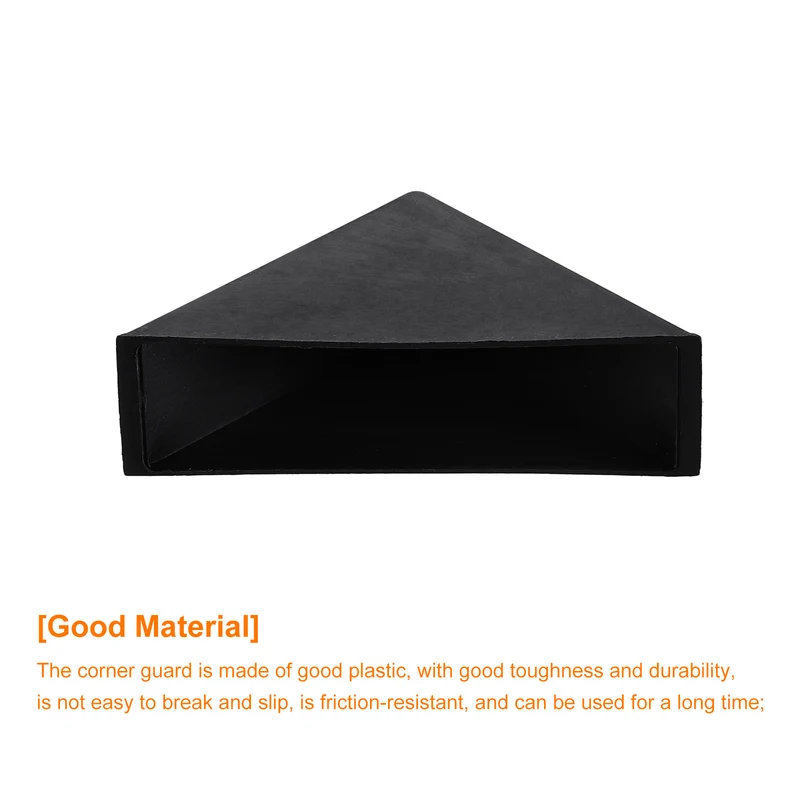 20Pcs Corner Protectors 18x71mm Plastic Right Angle Corner Guards Cushion, Black