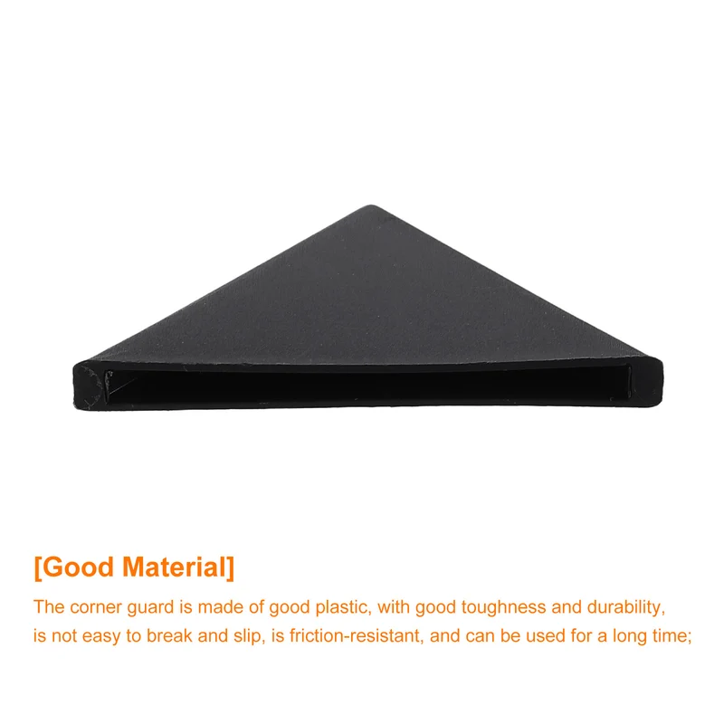 50Pcs Corner Protectors 4x50mm Plastic Right Angle Corner Guards Cushion, Black