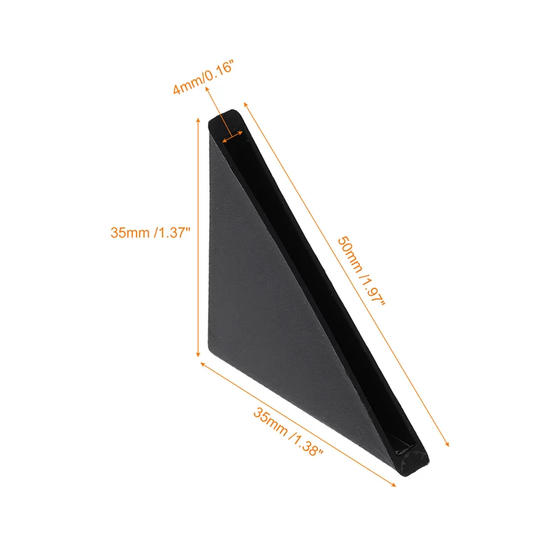 20Pcs Corner Protectors 4x50mm Plastic Right Angle Corner Guards Cushion, Black
