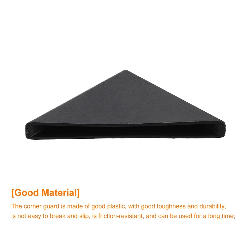 80Pcs Corner Protectors 3x50mm Plastic Right Angle Corner Guards Cushion, Black