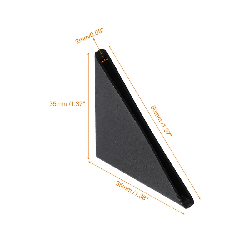 80Pcs Corner Protectors 2x50mm Plastic Right Angle Corner Guards Cushion, Black