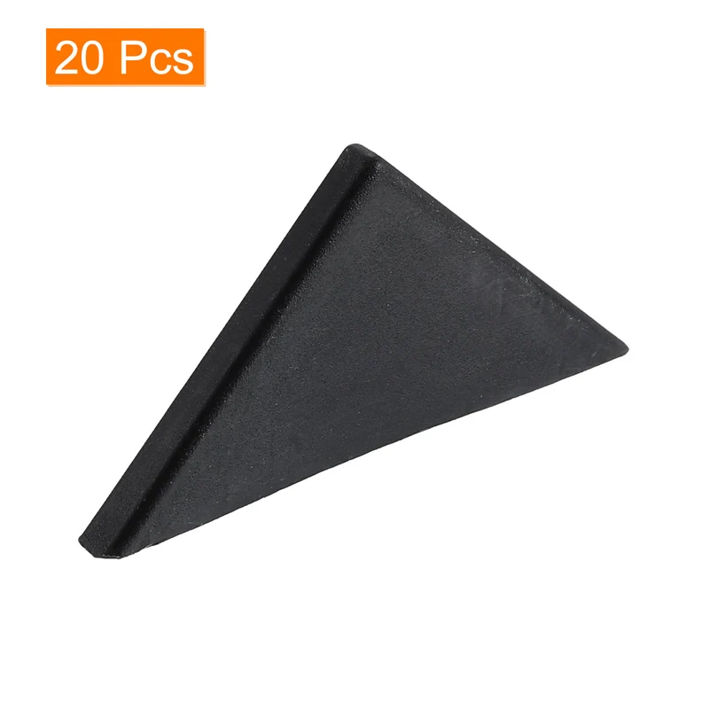 20Pcs Corner Protectors 2x50mm Plastic Right Angle Corner Guards Cushion, Black