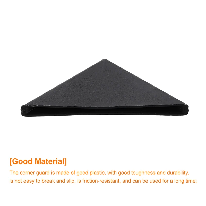 20Pcs Corner Protectors 2x50mm Plastic Right Angle Corner Guards Cushion, Black