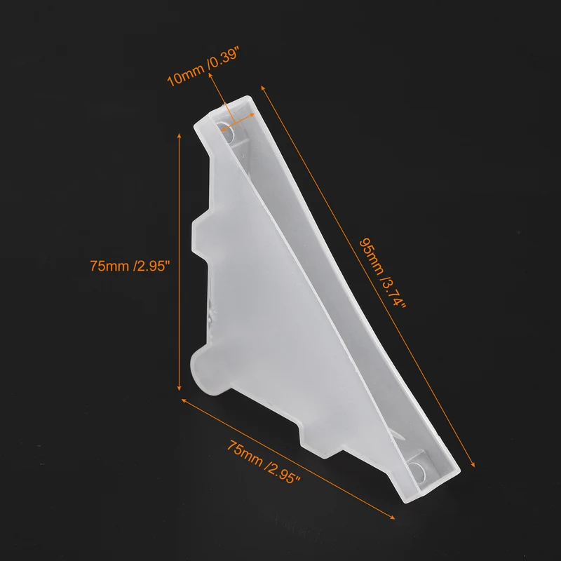 10Pcs Corner Protectors 10x95mm Plastic Triangle Corner Guards Cushion, White