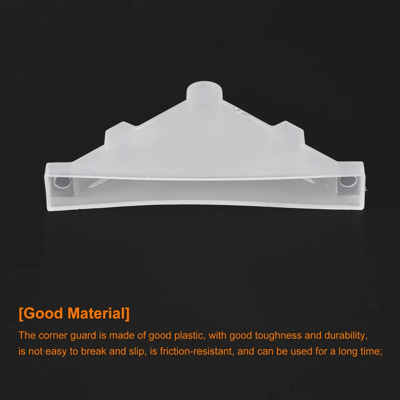 10Pcs Corner Protectors 10x95mm Plastic Triangle Corner Guards Cushion, White