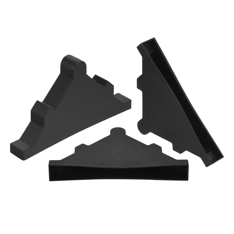 10Pcs Plastic Corner Protectors 10x95mm Triangle Shape Glass Corner Guards Cushion for Corner Protection of Glass, Mirror, Tile, Black