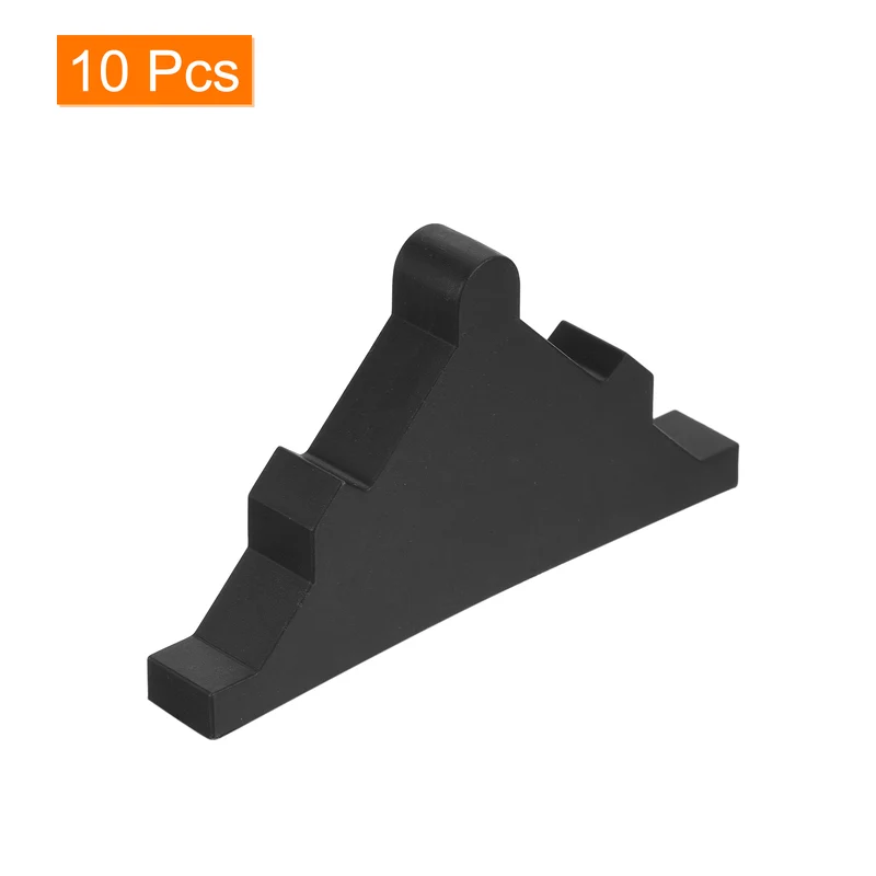 10Pcs Plastic Corner Protectors 10x95mm Triangle Shape Glass Corner Guards Cushion for Corner Protection of Glass, Mirror, Tile, Black