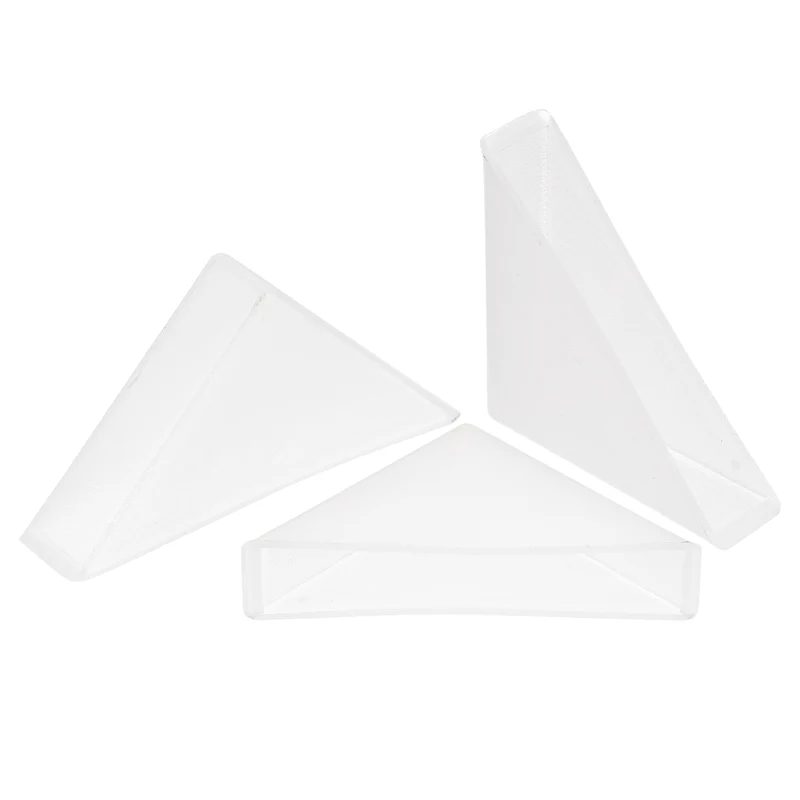 20Pcs Corner Protectors 12x66mm Plastic Triangle Corner Guards Cushion, White