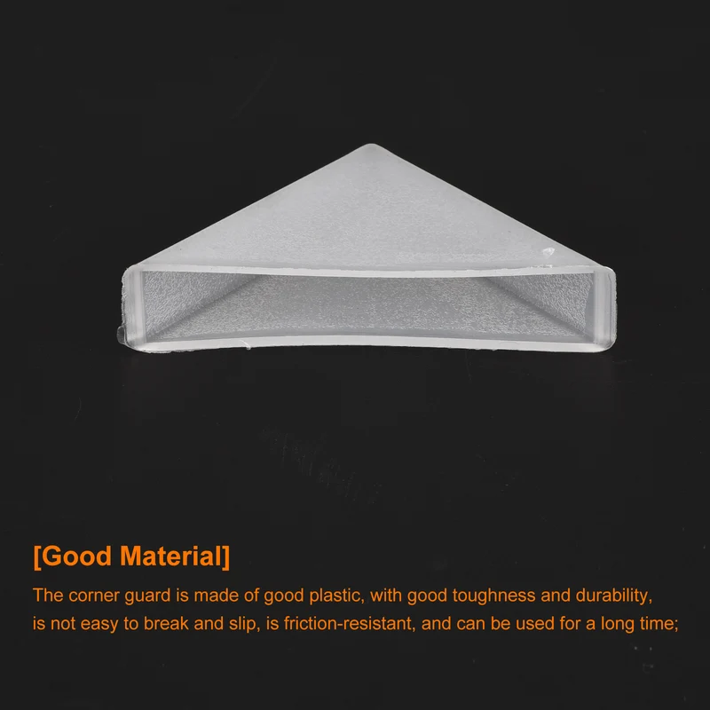 20Pcs Corner Protectors 12x66mm Plastic Triangle Corner Guards Cushion, White