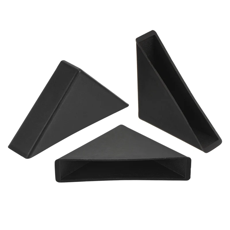 8Pcs Corner Protectors 12x66mm Plastic Triangle Corner Guards Cushion Black