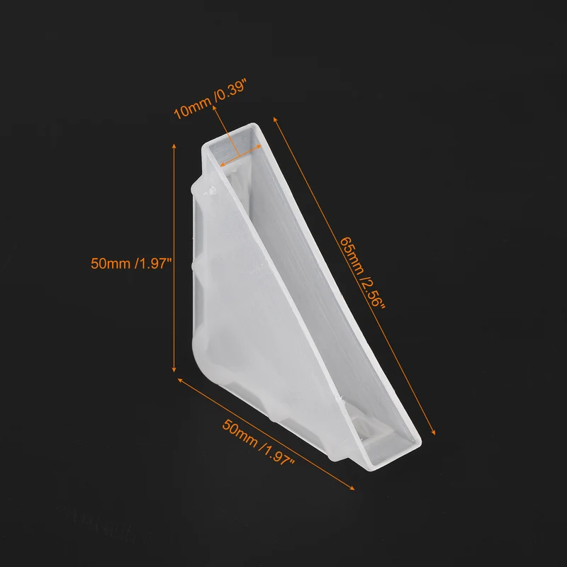 20Pcs Corner Protectors 10x65mm Plastic Triangle Corner Guards Cushion, White