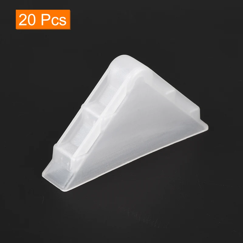 20Pcs Corner Protectors 10x65mm Plastic Triangle Corner Guards Cushion, White