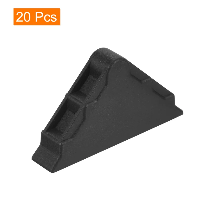 20Pcs Corner Protectors 10x65mm Plastic Triangle Corner Guards Cushion, Black