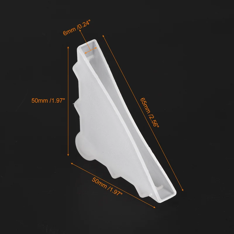 20Pcs Corner Protectors 6x65mm Plastic Triangle Corner Guards Cushion, White