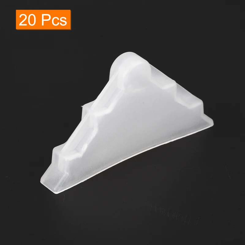 20Pcs Corner Protectors 6x65mm Plastic Triangle Corner Guards Cushion, White