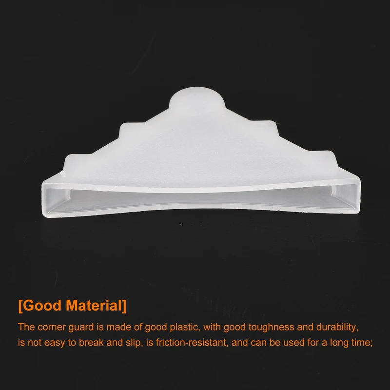 20Pcs Corner Protectors 6x65mm Plastic Triangle Corner Guards Cushion, White