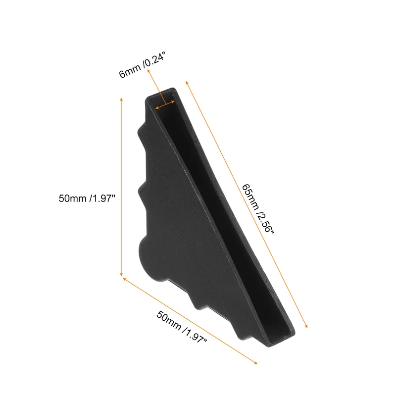 20Pcs Corner Protectors 6x65mm Plastic Triangle Corner Guards Cushion, Black