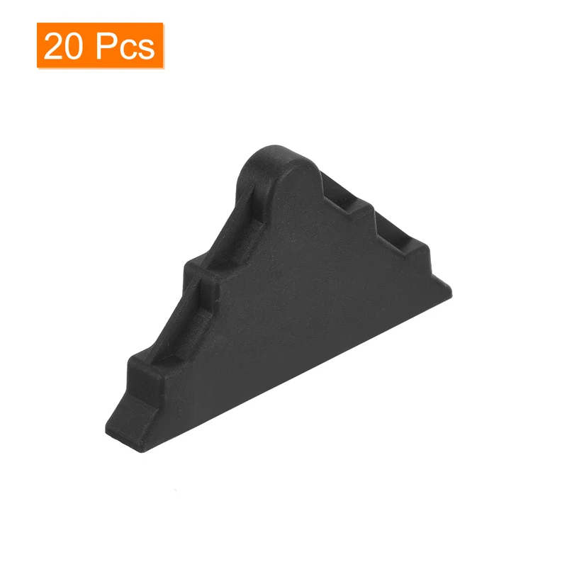 20Pcs Corner Protectors 6x65mm Plastic Triangle Corner Guards Cushion, Black