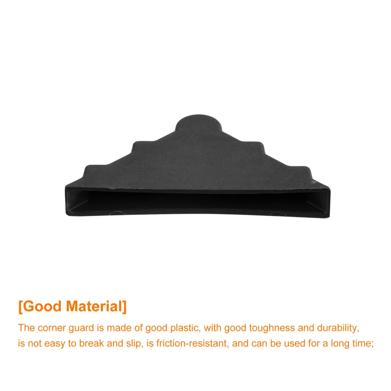 20Pcs Corner Protectors 6x65mm Plastic Triangle Corner Guards Cushion, Black