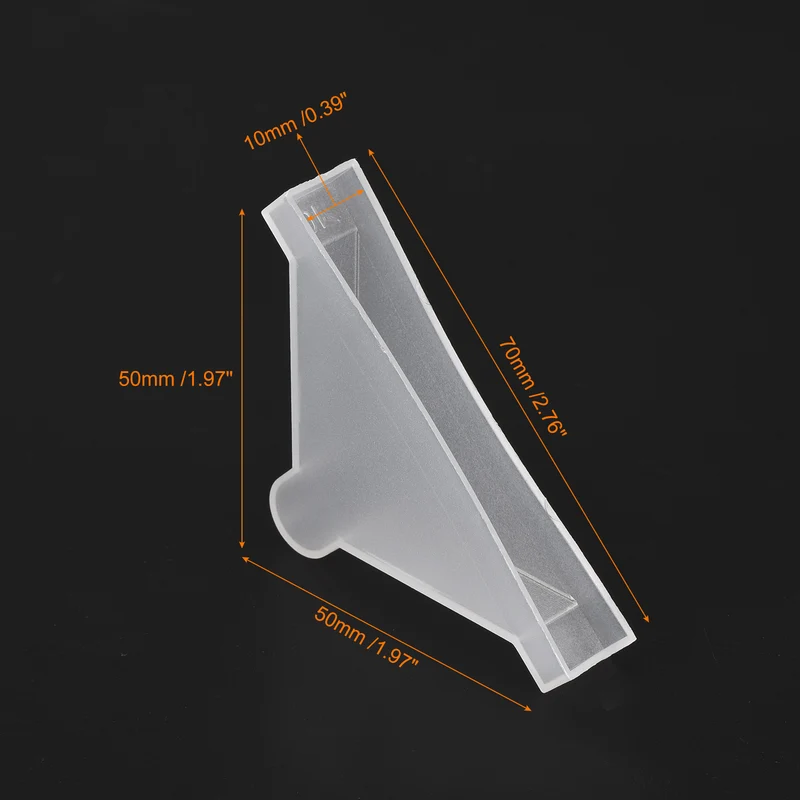 20Pcs Corner Protectors 10x70mm Plastic Triangle Corner Guards Cushion, White