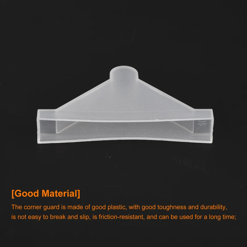 20Pcs Corner Protectors 10x70mm Plastic Triangle Corner Guards Cushion, White