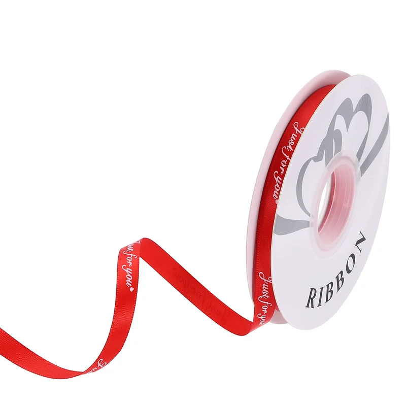 0.4Inch 32Yard Wide Satin Ribbon Grosgrain Valentine Wedding Ribbon, Red
