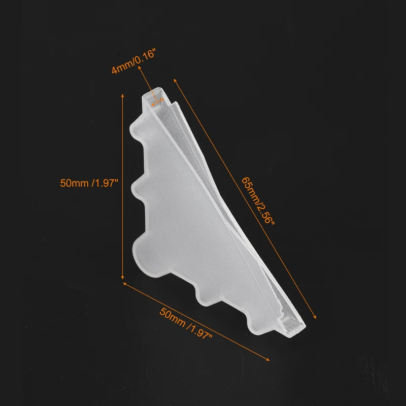 20Pcs Corner Protectors 4x65mm Plastic Triangle Corner Guards Cushion, White