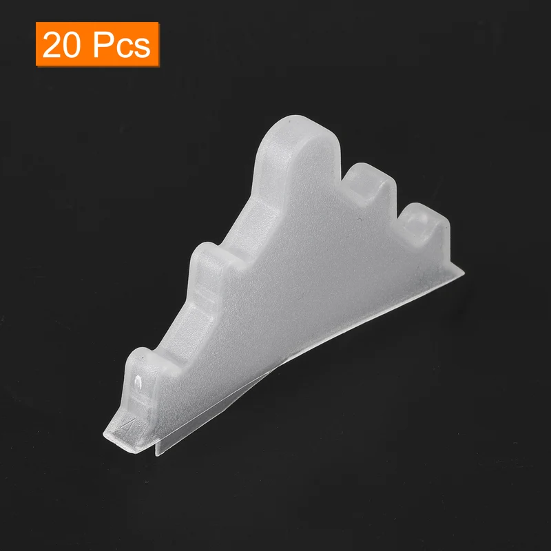 20Pcs Corner Protectors 4x65mm Plastic Triangle Corner Guards Cushion, White
