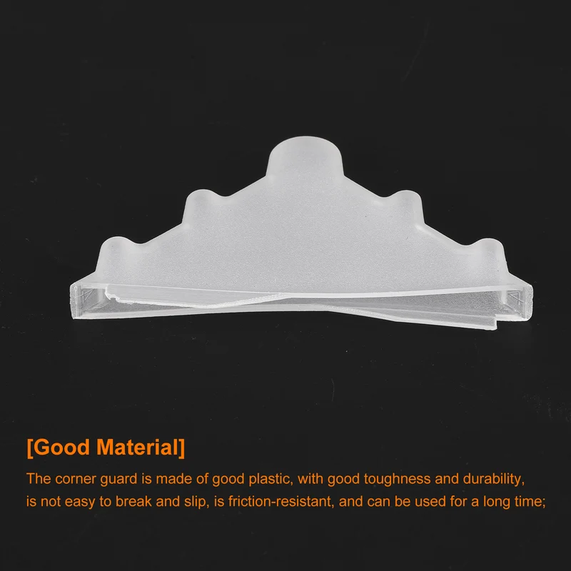 20Pcs Corner Protectors 4x65mm Plastic Triangle Corner Guards Cushion, White