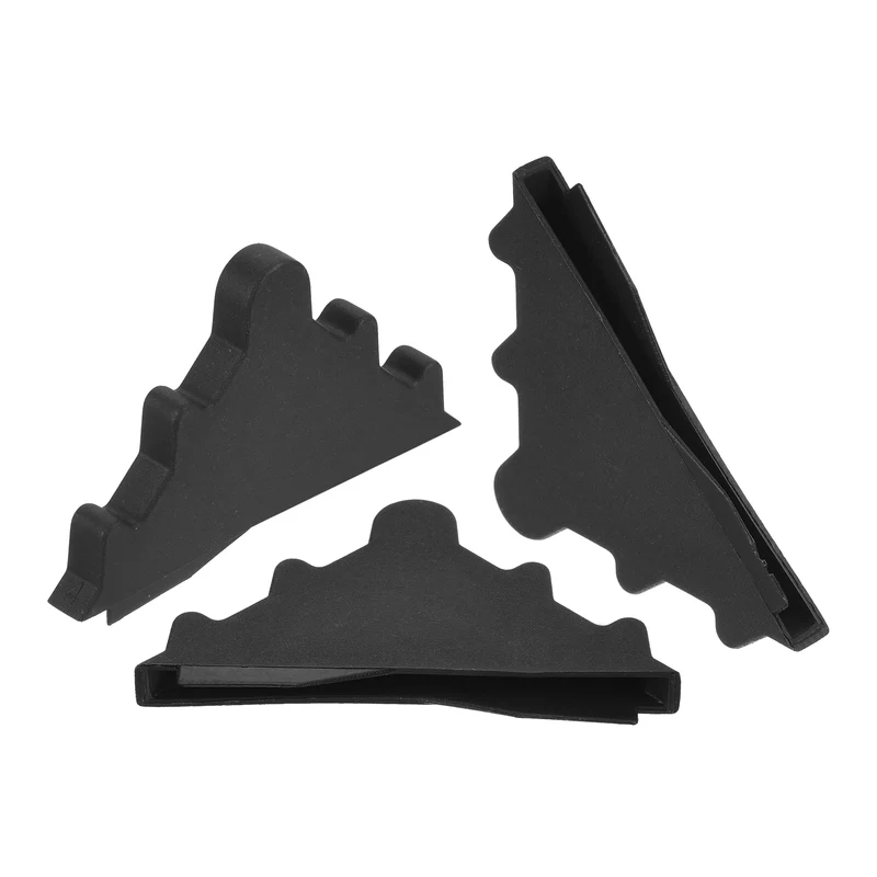 50Pcs Corner Protectors 4x65mm Plastic Triangle Corner Guards Cushion, Black