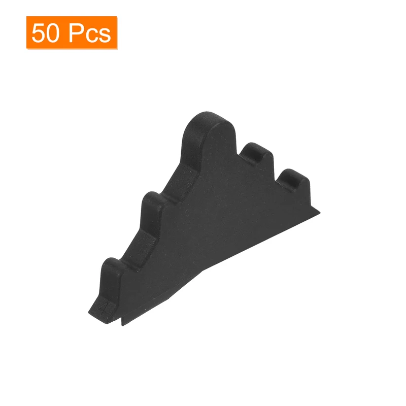 50Pcs Corner Protectors 4x65mm Plastic Triangle Corner Guards Cushion, Black