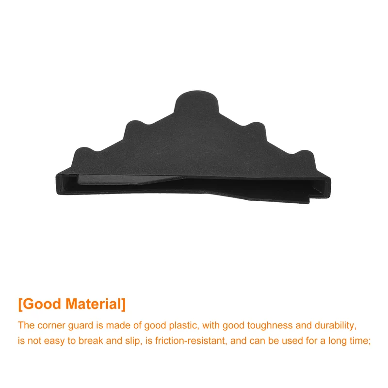 50Pcs Corner Protectors 4x65mm Plastic Triangle Corner Guards Cushion, Black