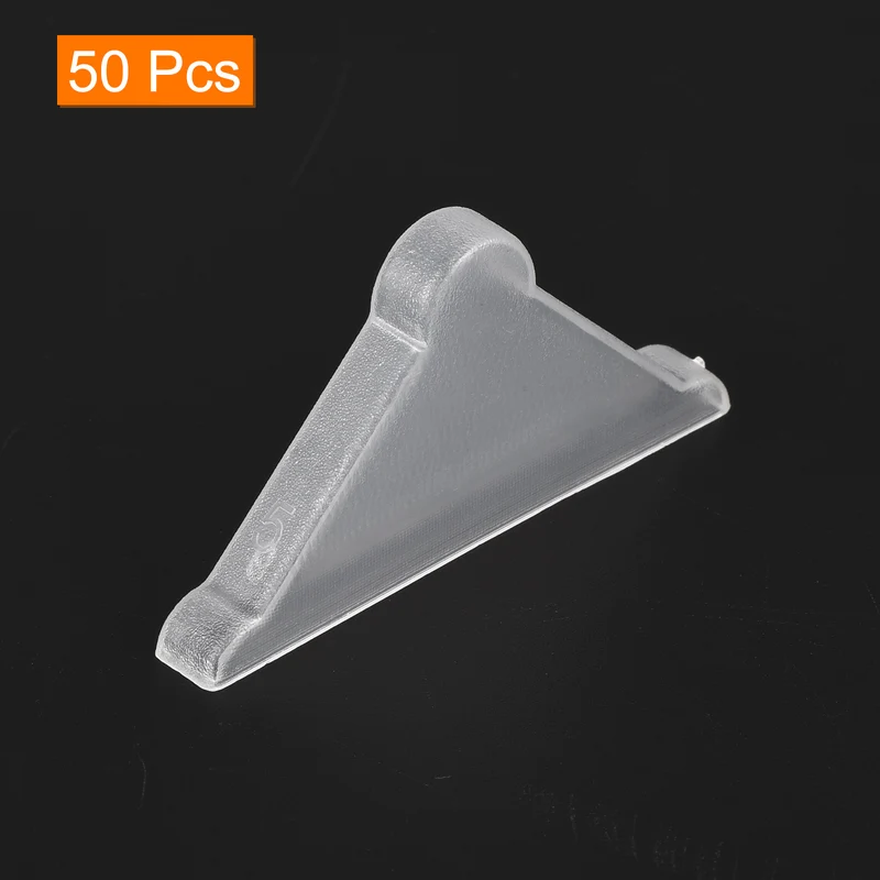 50Pcs Corner Protectors 5x50mm Plastic Triangle Corner Guards Cushion, White