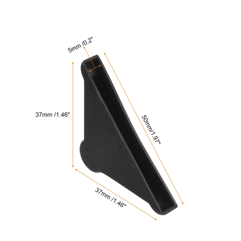 50Pcs Corner Protectors 5x50mm Plastic Triangle Corner Guards Cushion, Black