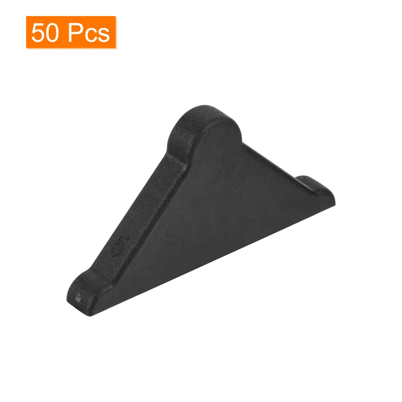 50Pcs Corner Protectors 5x50mm Plastic Triangle Corner Guards Cushion, Black