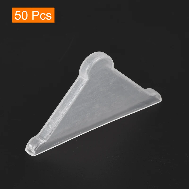 50Pcs Corner Protectors 3x50mm Plastic Triangle Corner Guards Cushion White