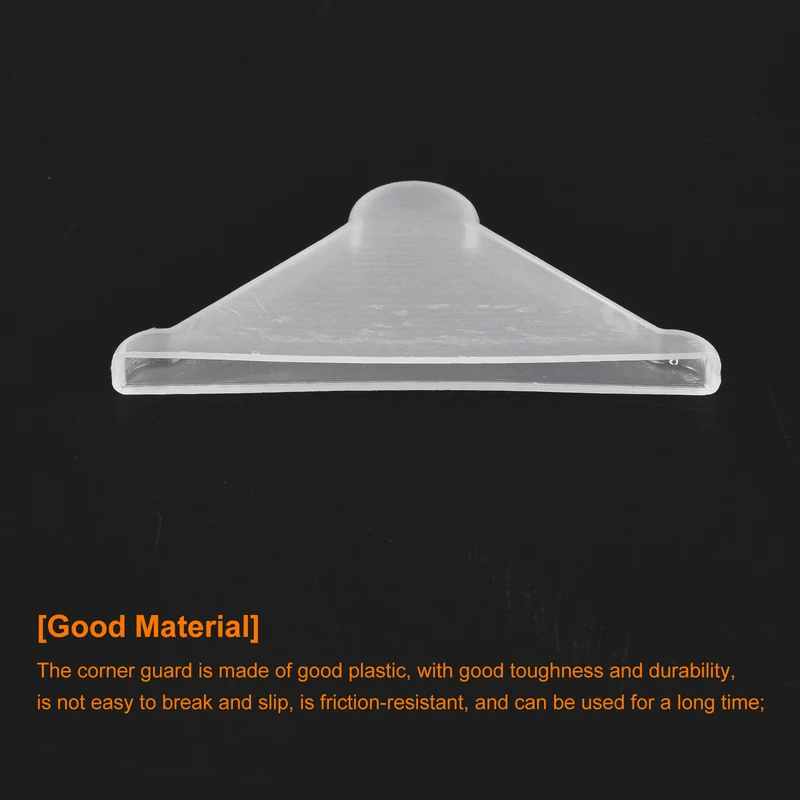 50Pcs Corner Protectors 3x50mm Plastic Triangle Corner Guards Cushion White