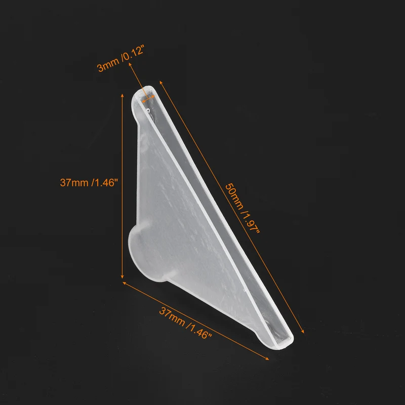 20Pcs Corner Protectors 3x50mm Plastic Triangle Corner Guards Cushion, White