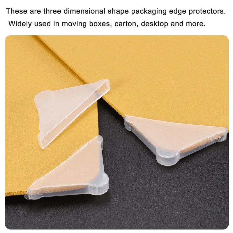 20Pcs Corner Protectors 3x50mm Plastic Triangle Corner Guards Cushion, White