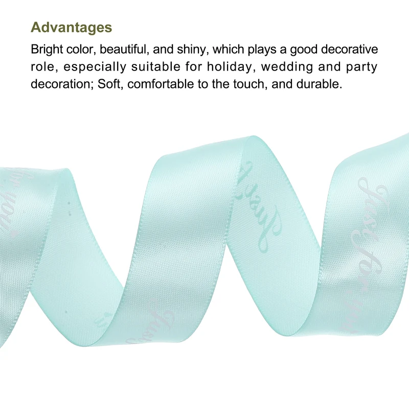 1Inch 32Yard Wide Satin Ribbon Grosgrain Valentine Wedding Ribbon, Blue