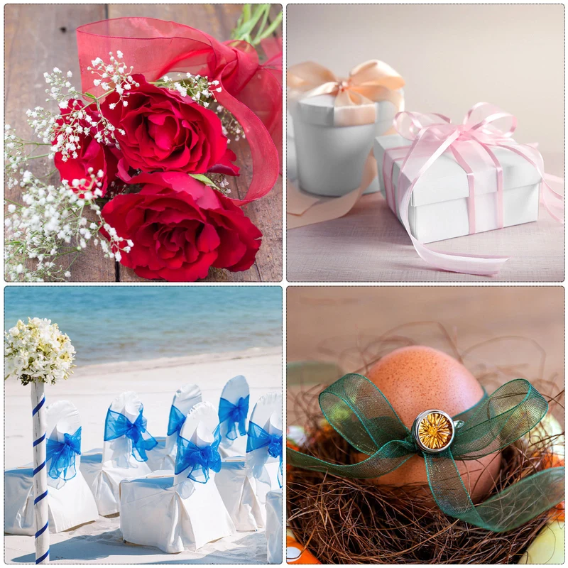 1Inch 32Yard Wide Satin Ribbon Grosgrain Valentine Wedding Ribbon, Silver Gray