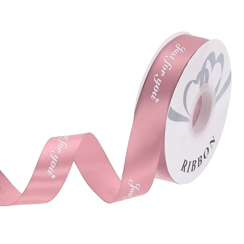 1Inch 32Yard Wide Satin Ribbon Grosgrain Valentine Wedding Ribbon, Pink