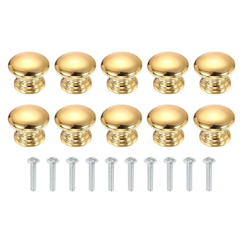 10 Pcs 1.1" Cabinet Knobs, Plastic Drawer Pulls for Bedroom, Gold