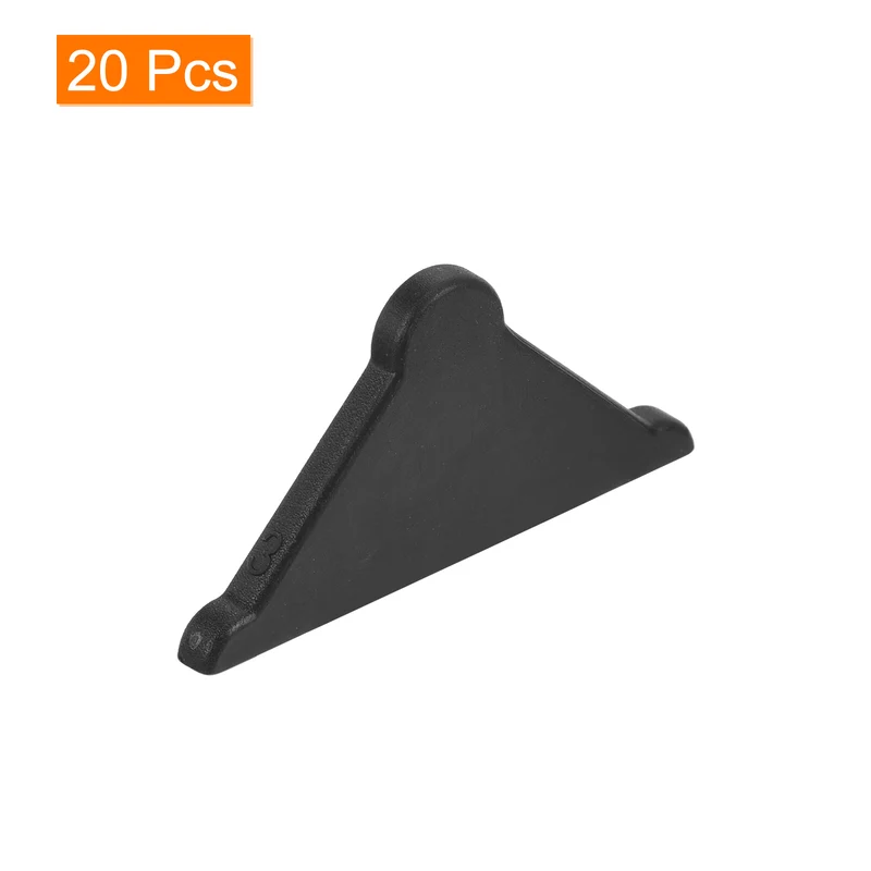 20Pcs Corner Protectors 3x50mm Plastic Triangle Corner Guards Cushion, Black