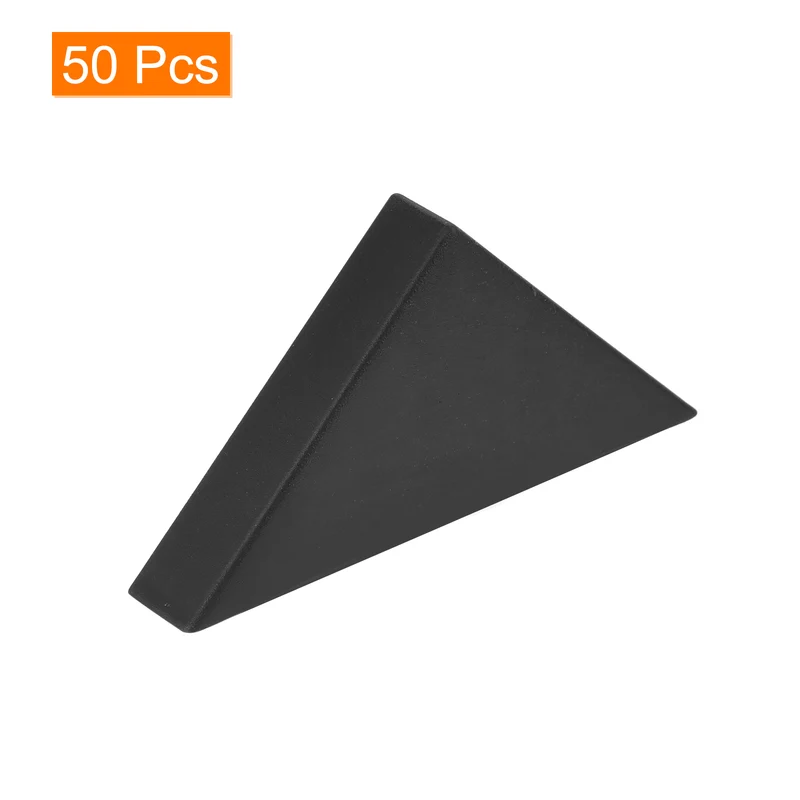 50Pcs Corner Protectors 9x71mm Plastic Right Angle Corner Guards Cushion, Black