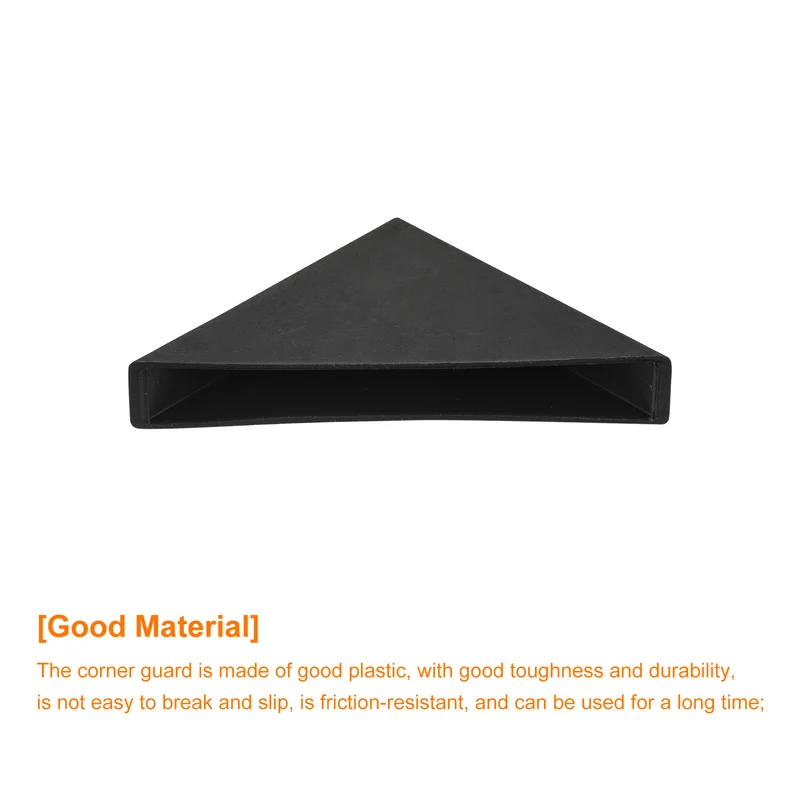 50Pcs Corner Protectors 9x71mm Plastic Right Angle Corner Guards Cushion, Black
