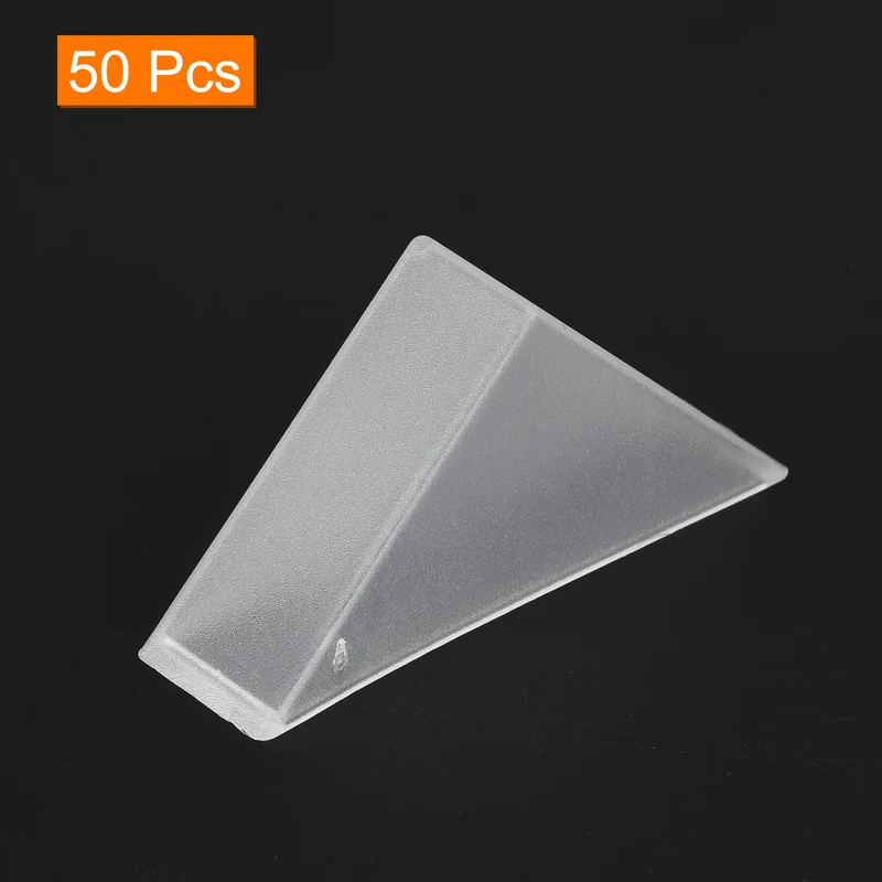 50Pcs Corner Protectors 12x50mm Plastic Right Angle Corner Guards Cushion, White